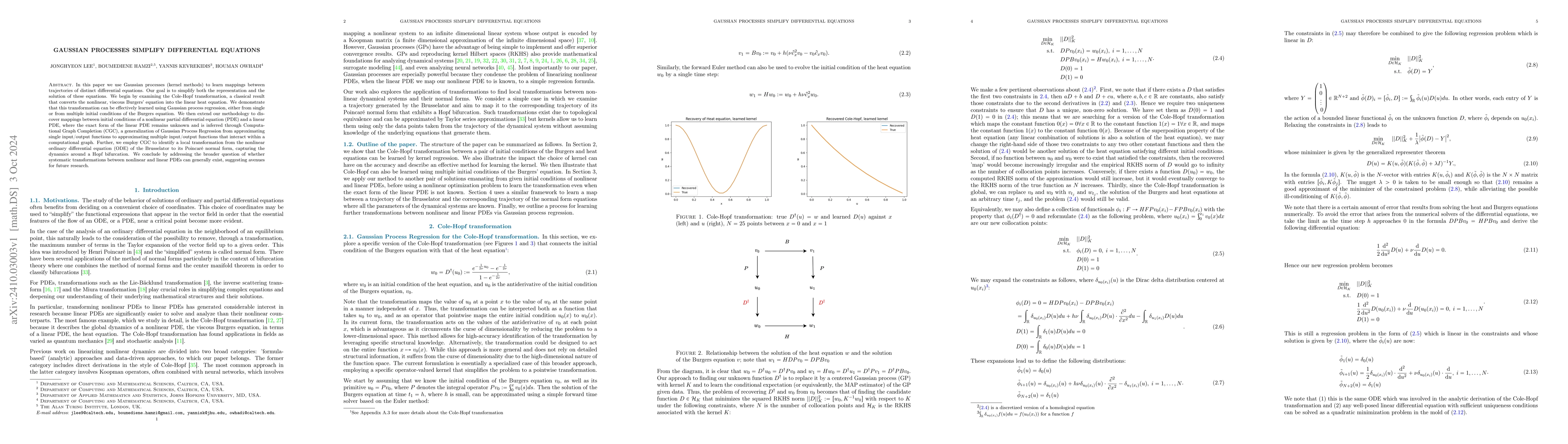 Thumbnail for Gaussian Processes simplify differential equations