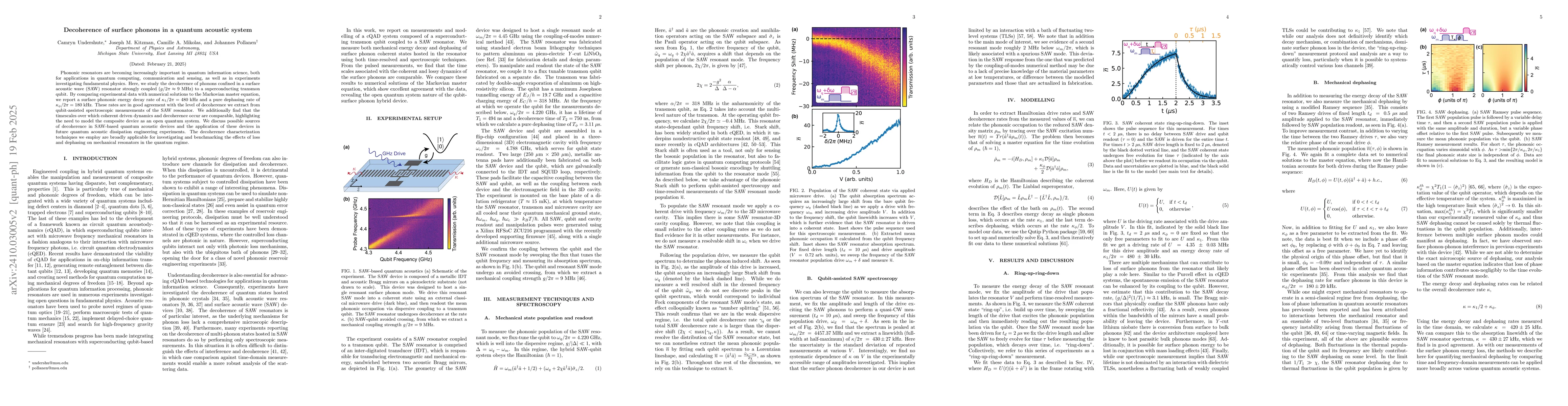 Thumbnail for Decoherence of surface phonons in a quantum acoustic system