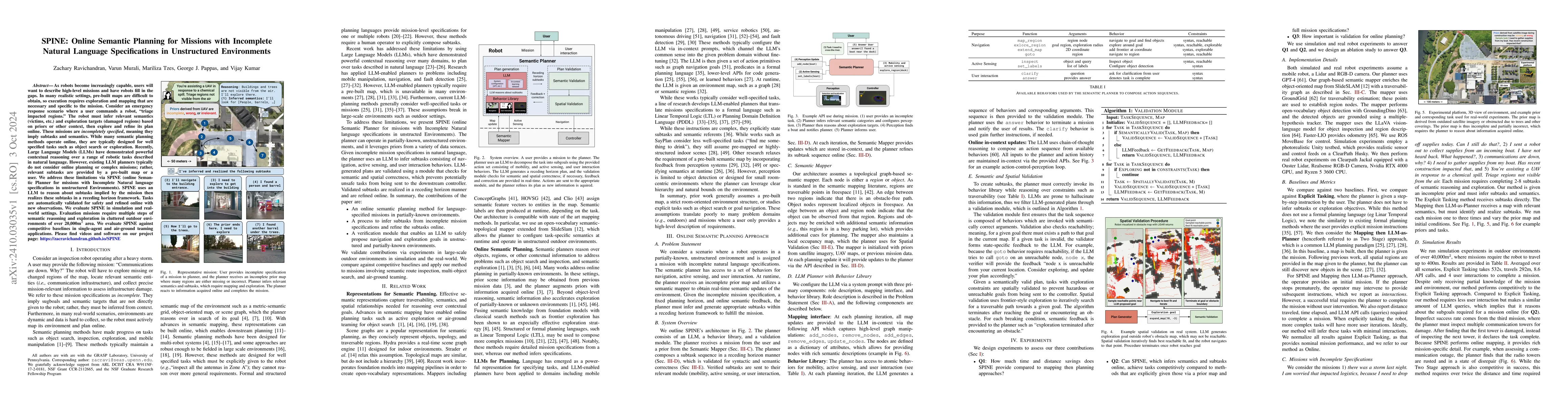 Thumbnail for SPINE: Online Semantic Planning for Missions with Incomplete Natural
  Language Specifications in Unstructured Environments