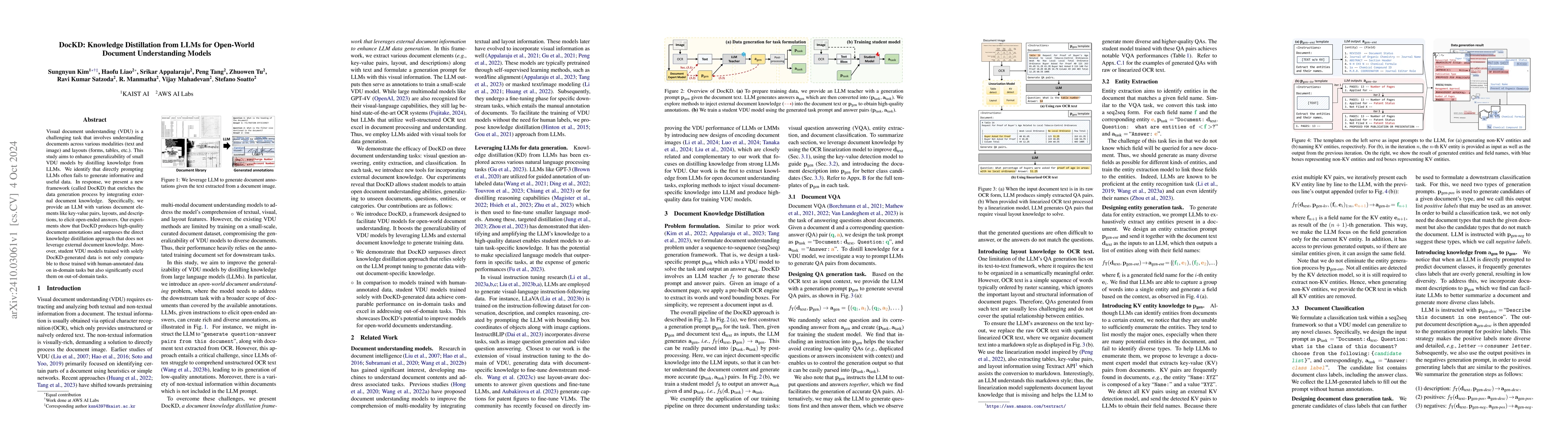 Thumbnail for DocKD: Knowledge Distillation from LLMs for Open-World Document
  Understanding Models