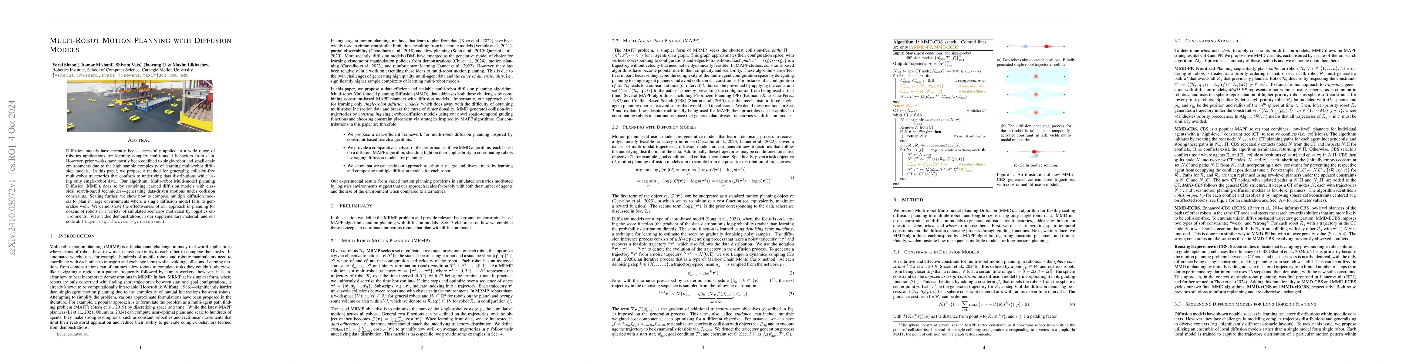 Thumbnail for Multi-Robot Motion Planning with Diffusion Models
