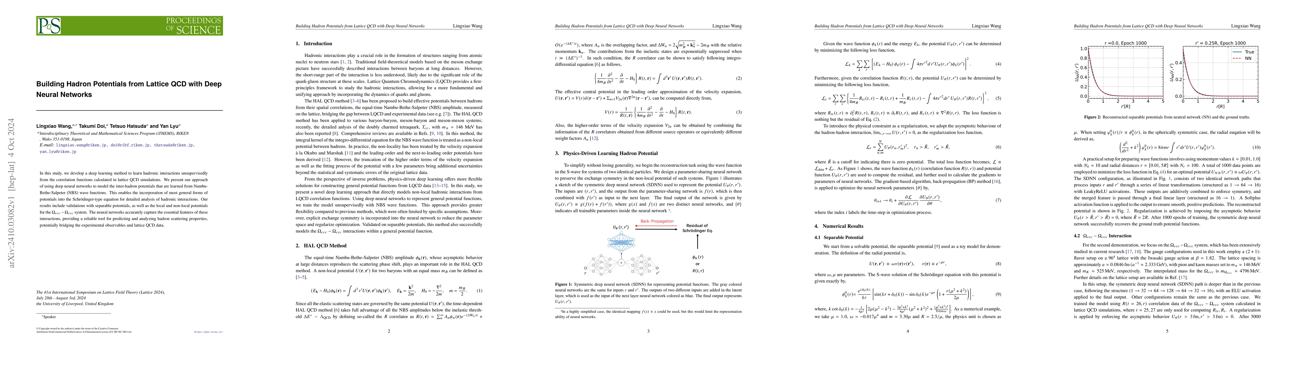 Thumbnail for Building Hadron Potentials from Lattice QCD with Deep Neural Networks