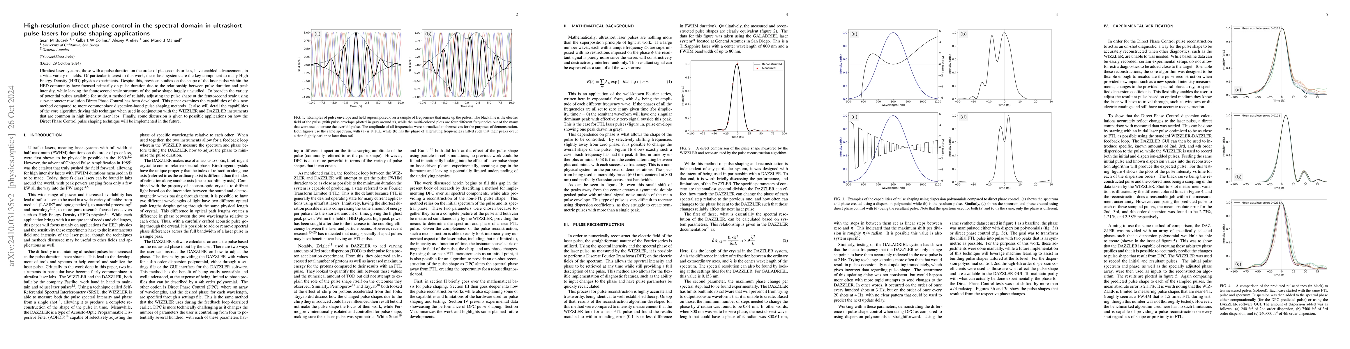 Thumbnail for High-resolution direct phase control in the spectral domain in
  ultrashort pulse lasers for pulse-shaping applications