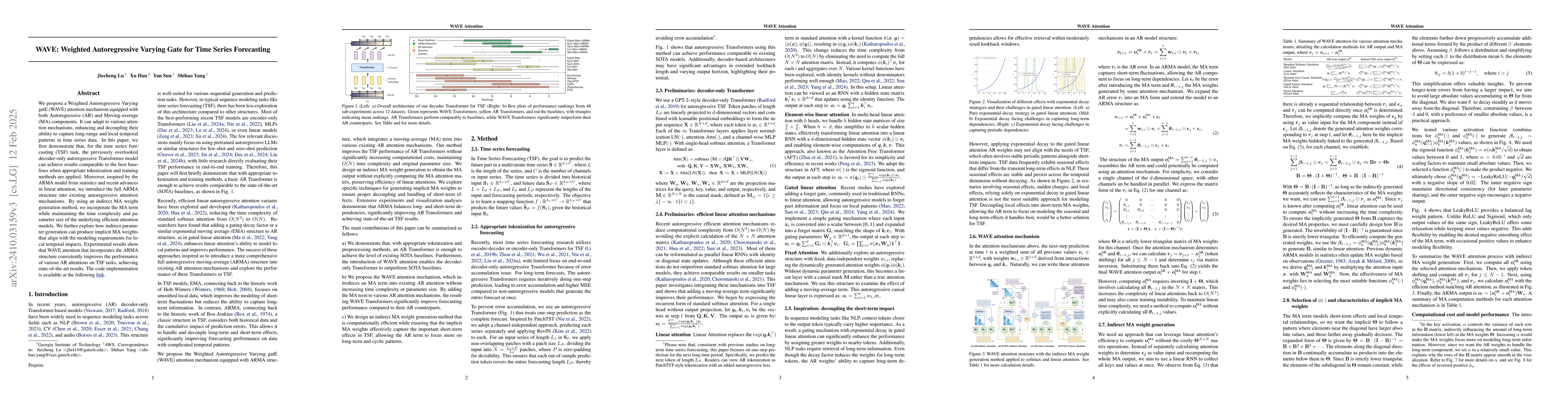 Thumbnail for Autoregressive Moving-average Attention Mechanism for Time Series
  Forecasting