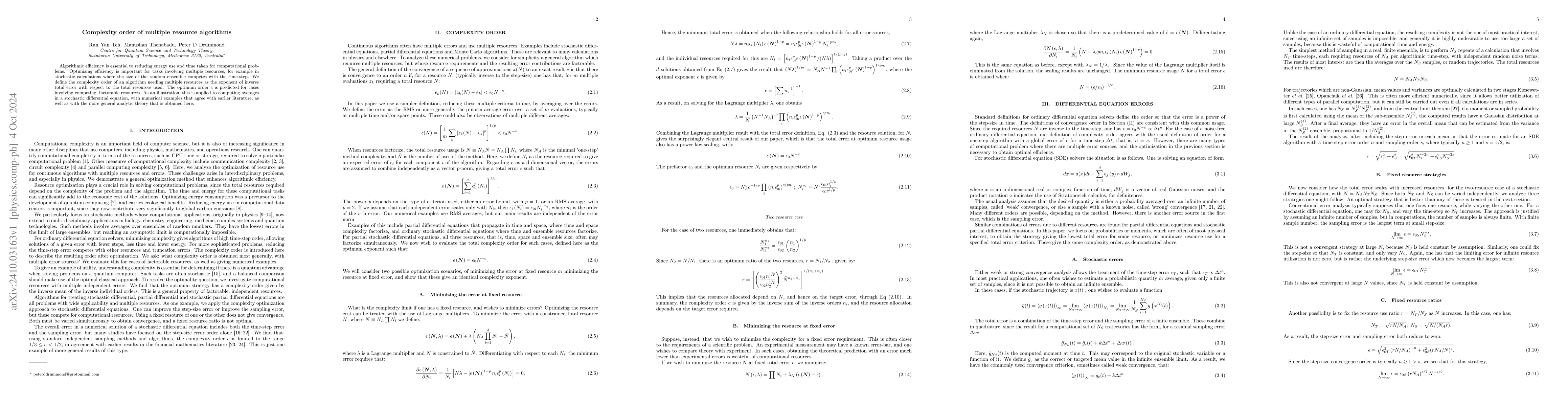 Thumbnail for Complexity order of multiple resource algorithms