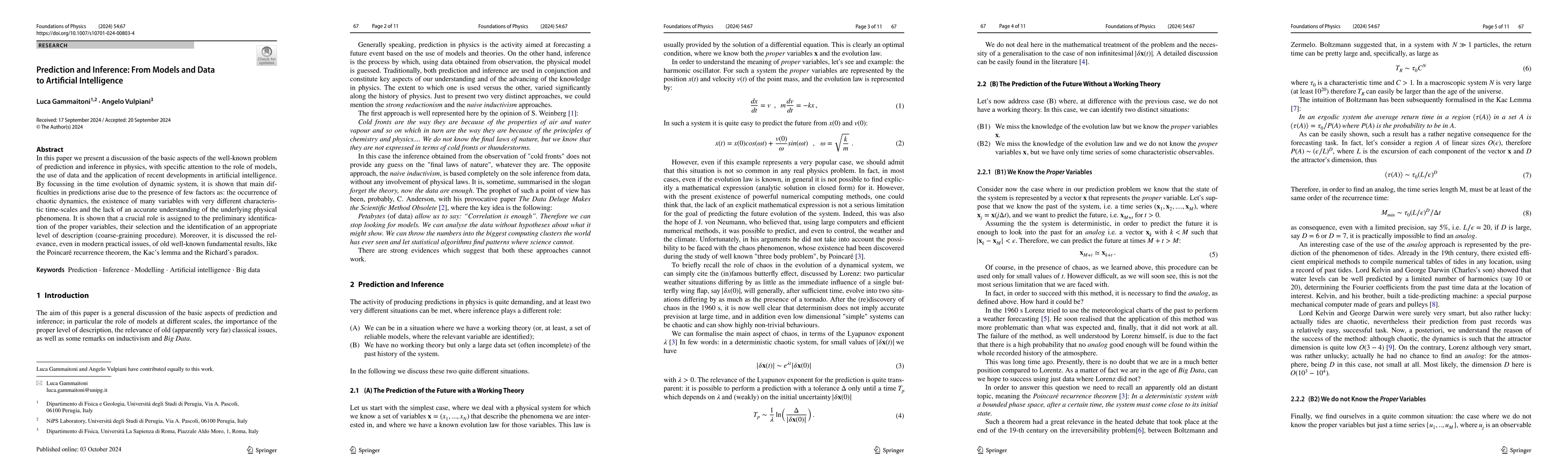 Thumbnail for Prediction and Inference: From Models and Data to Artificial
  Intelligence