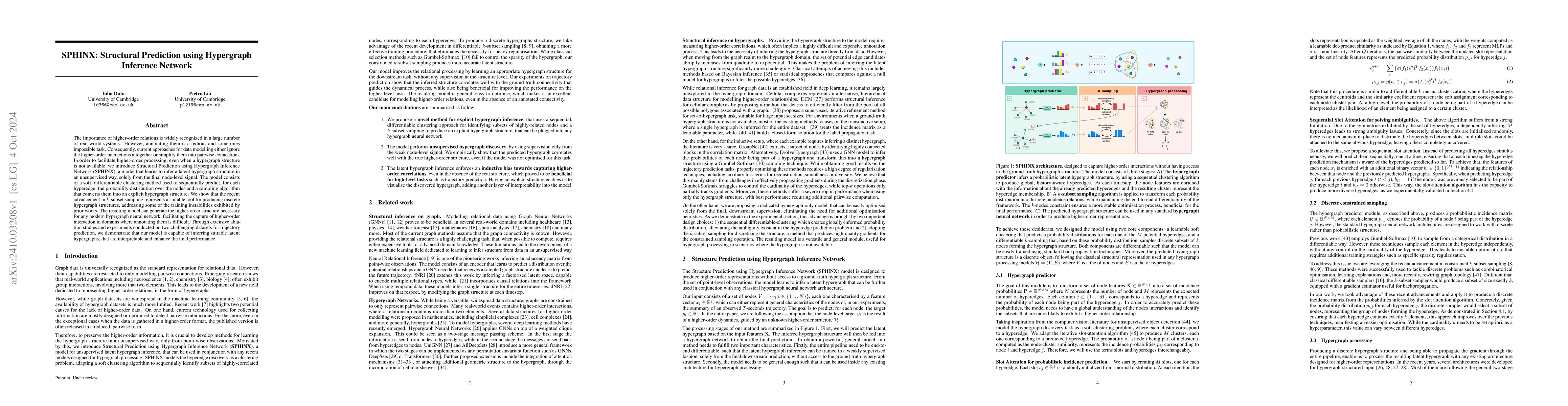 Thumbnail for SPHINX: Structural Prediction using Hypergraph Inference Network