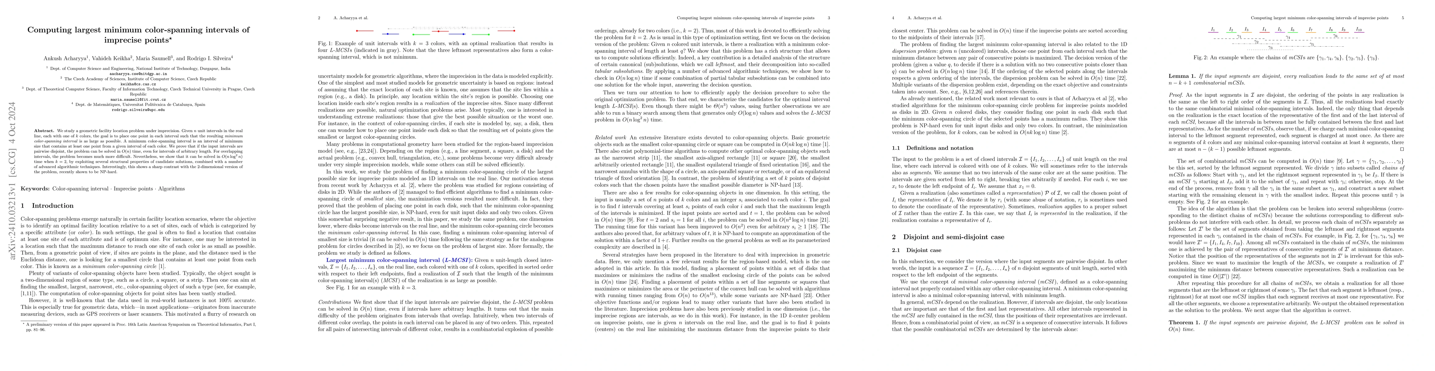 Thumbnail for Computing largest minimum color-spanning intervals of imprecise points