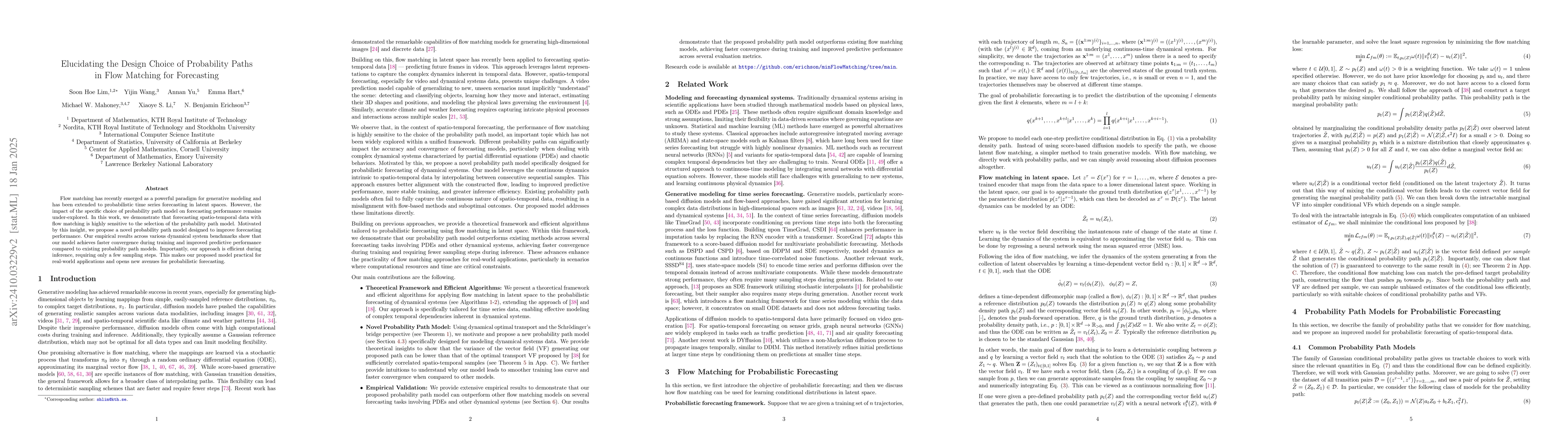 Thumbnail for Elucidating the Design Choice of Probability Paths in Flow Matching for
  Forecasting