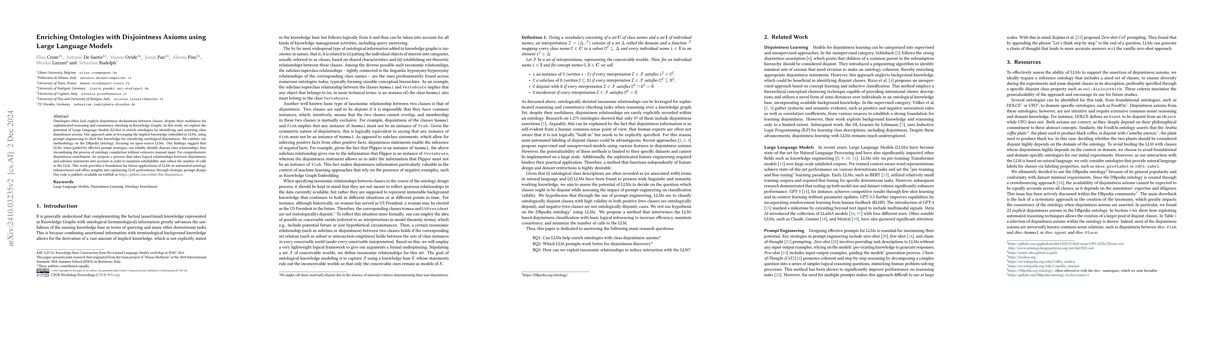 Thumbnail for Enriching Ontologies with Disjointness Axioms using Large Language
  Models