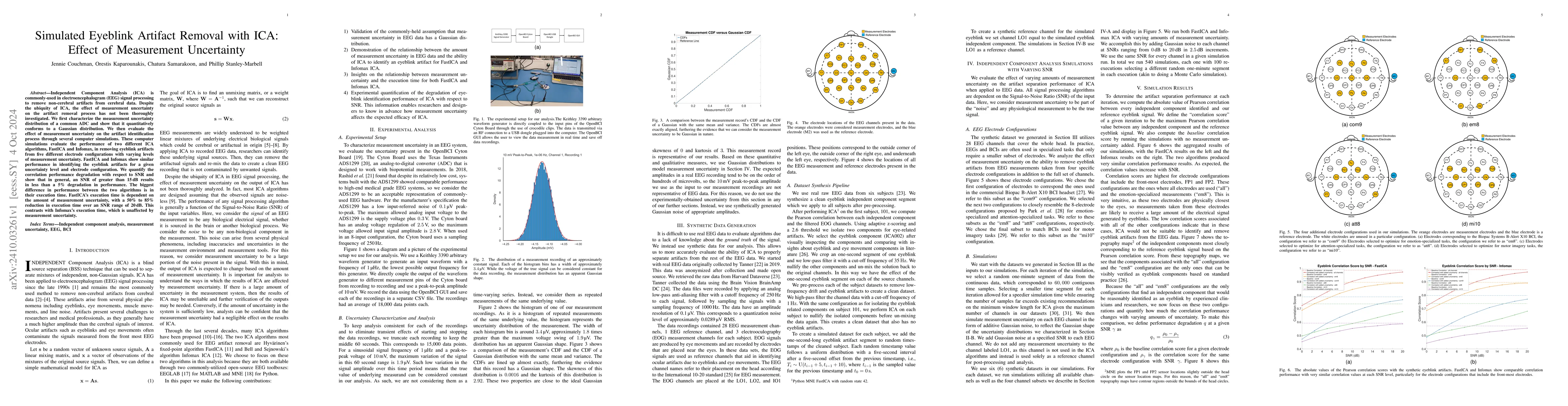 Thumbnail for Simulated Eyeblink Artifact Removal with ICA: Effect of Measurement
  Uncertainty