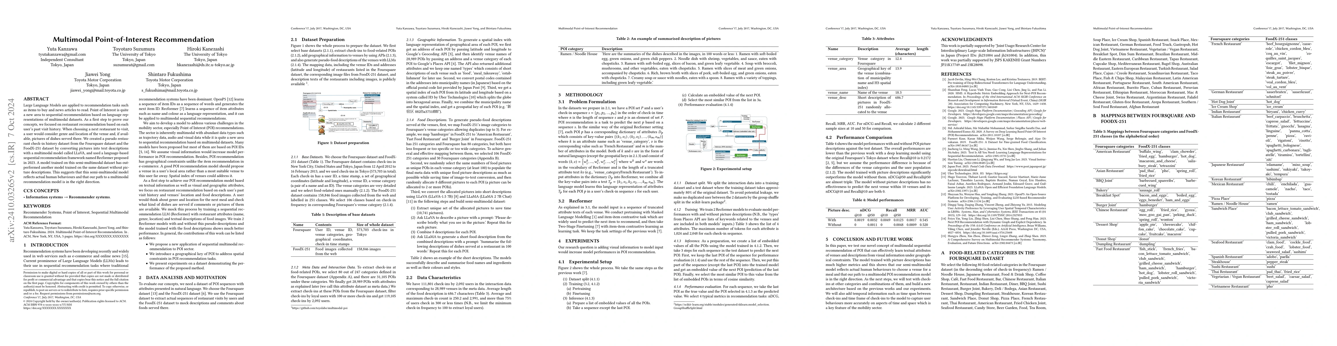 Thumbnail for Multimodal Point-of-Interest Recommendation