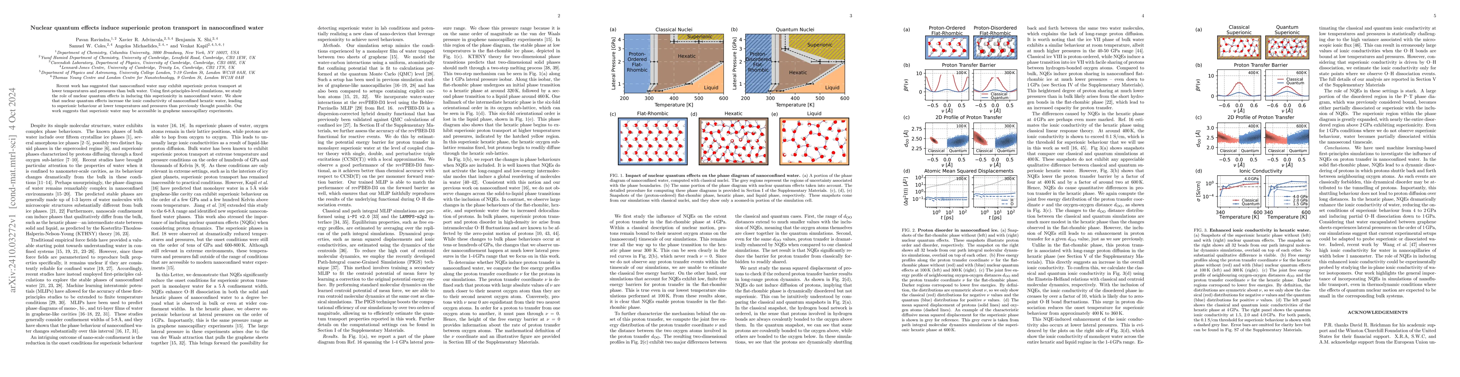 Thumbnail for Nuclear quantum effects induce superionic proton transport in
  nanoconfined water