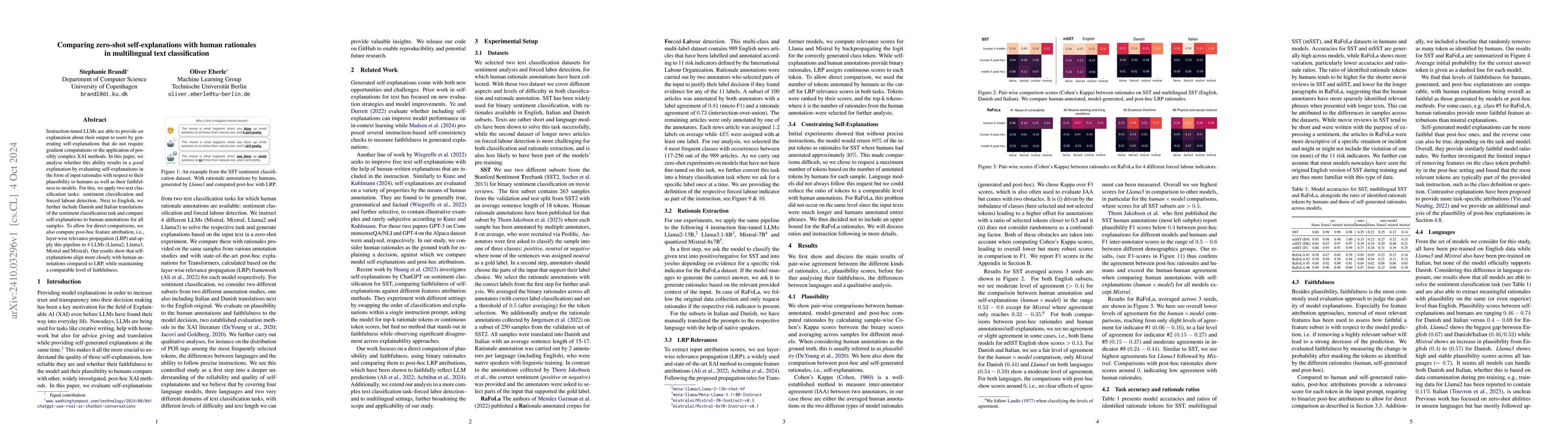 Thumbnail for Comparing zero-shot self-explanations with human rationales in
  multilingual text classification