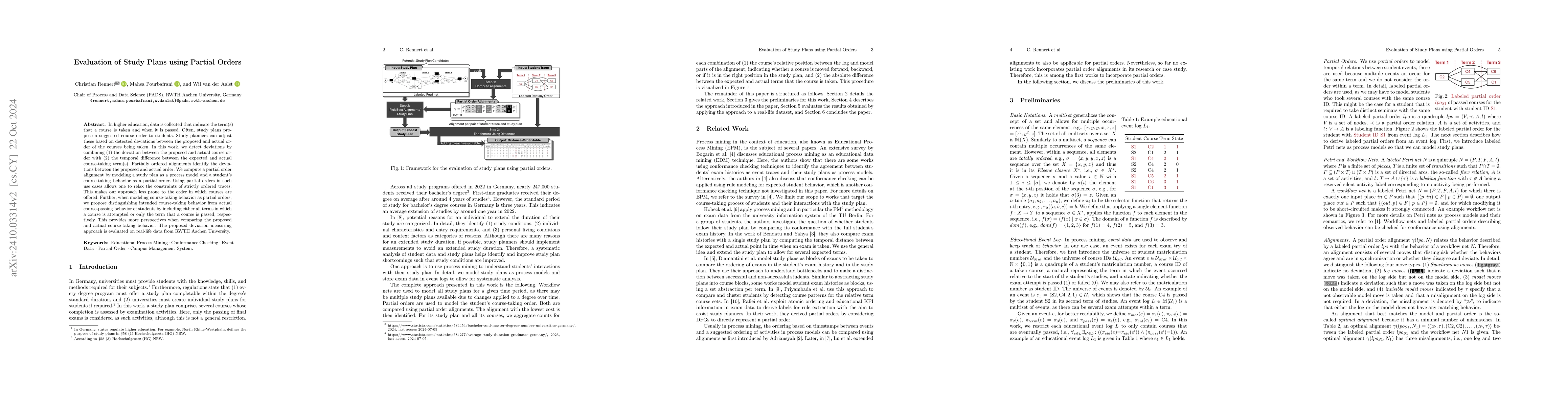 Thumbnail for Evaluation of Study Plans using Partial Orders
