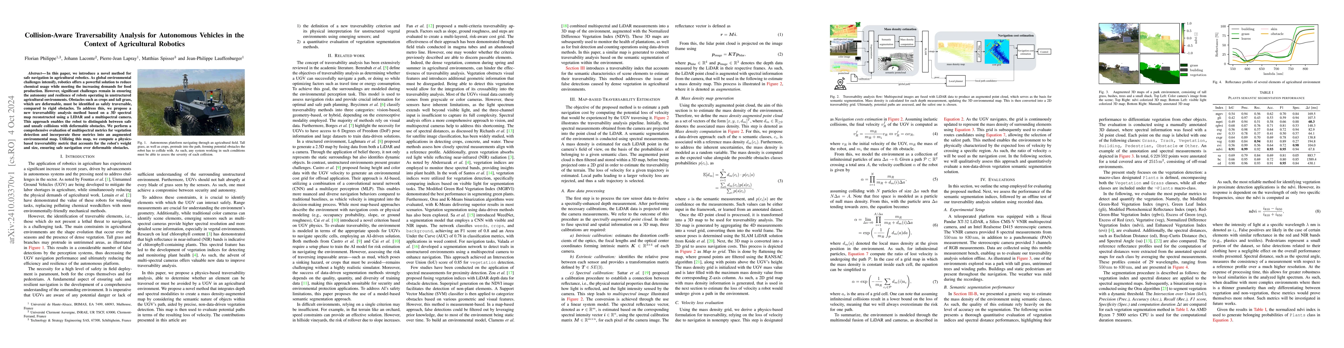 Thumbnail for Collision-Aware Traversability Analysis for Autonomous Vehicles in the
  Context of Agricultural Robotics