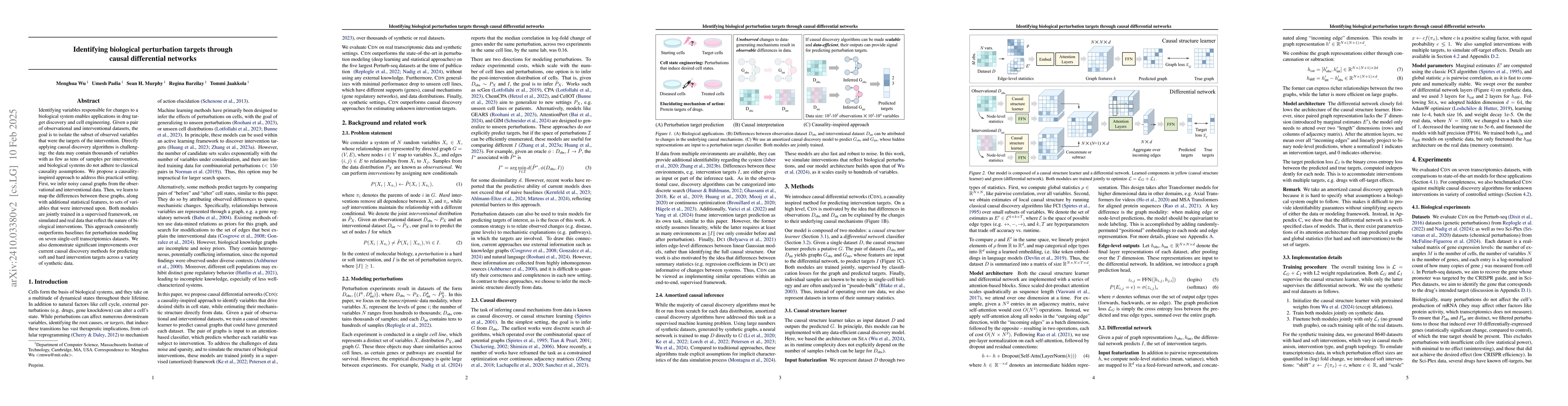 Thumbnail for Predicting perturbation targets with causal differential networks