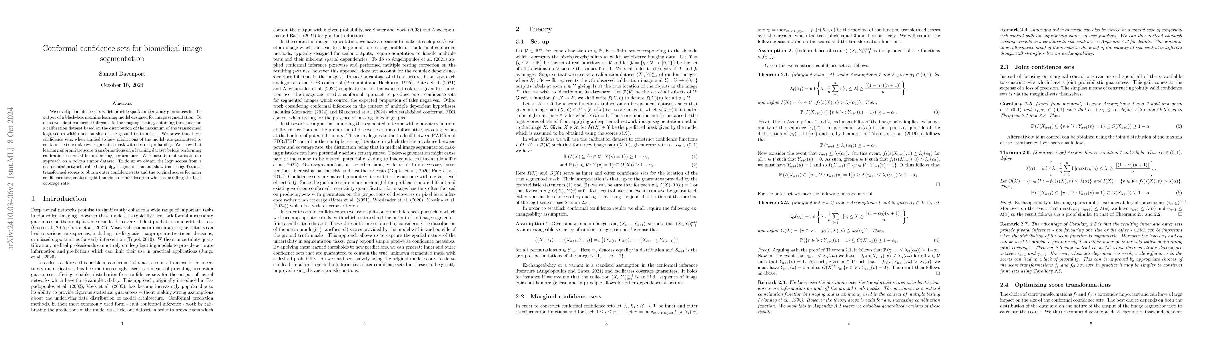 Thumbnail for Conformal confidence sets for biomedical image segmentation