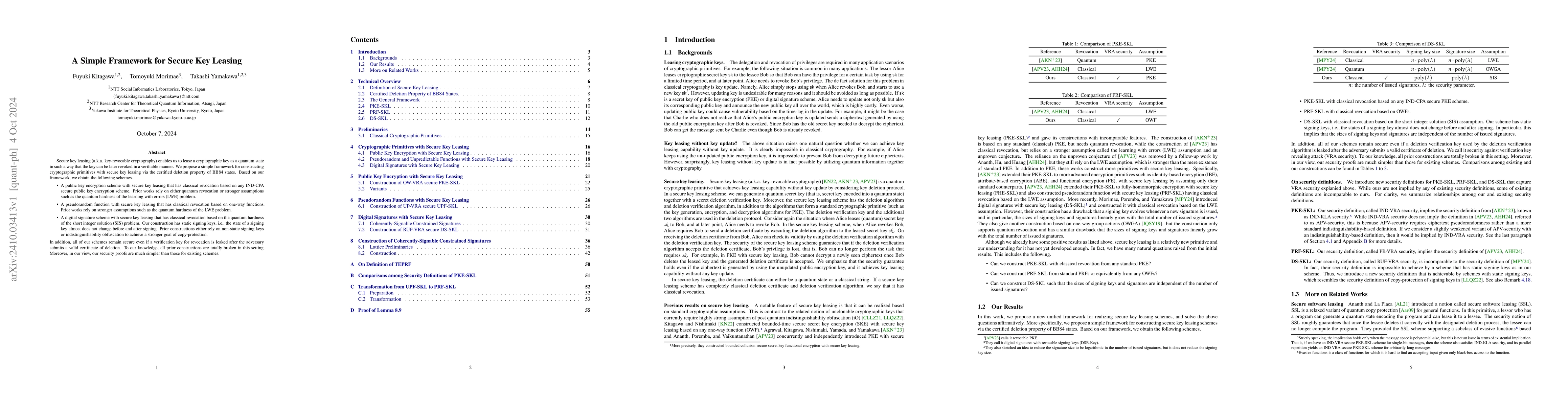 Thumbnail for A Simple Framework for Secure Key Leasing