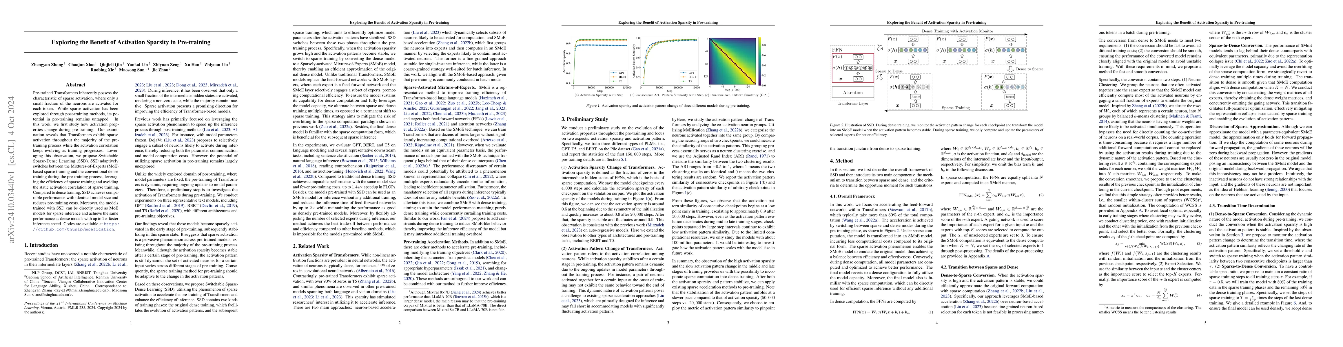Thumbnail for Exploring the Benefit of Activation Sparsity in Pre-training
