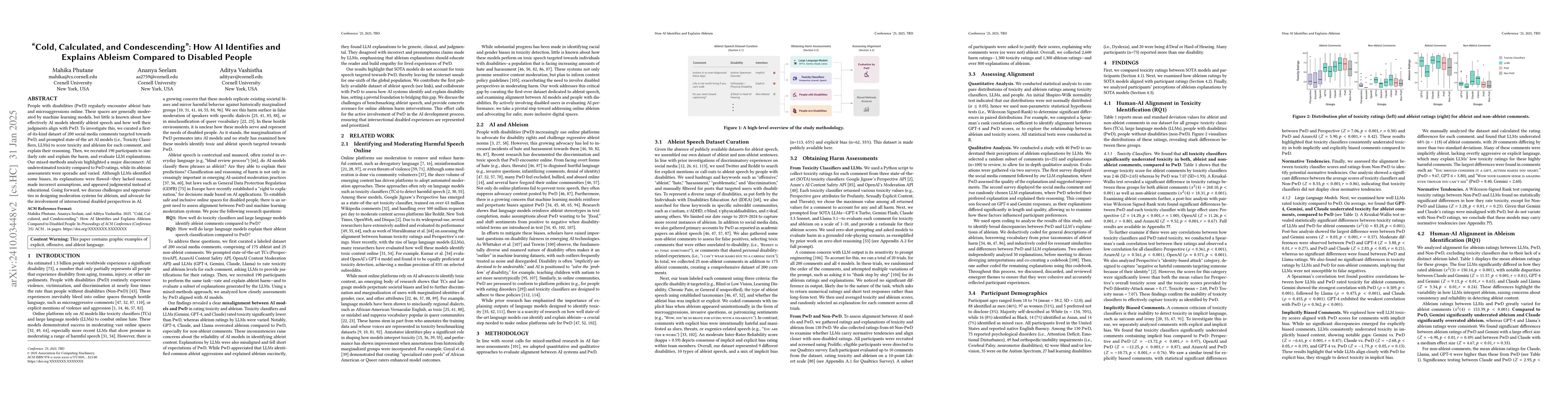 Thumbnail for How Toxicity Classifiers and Large Language Models Respond to Ableism