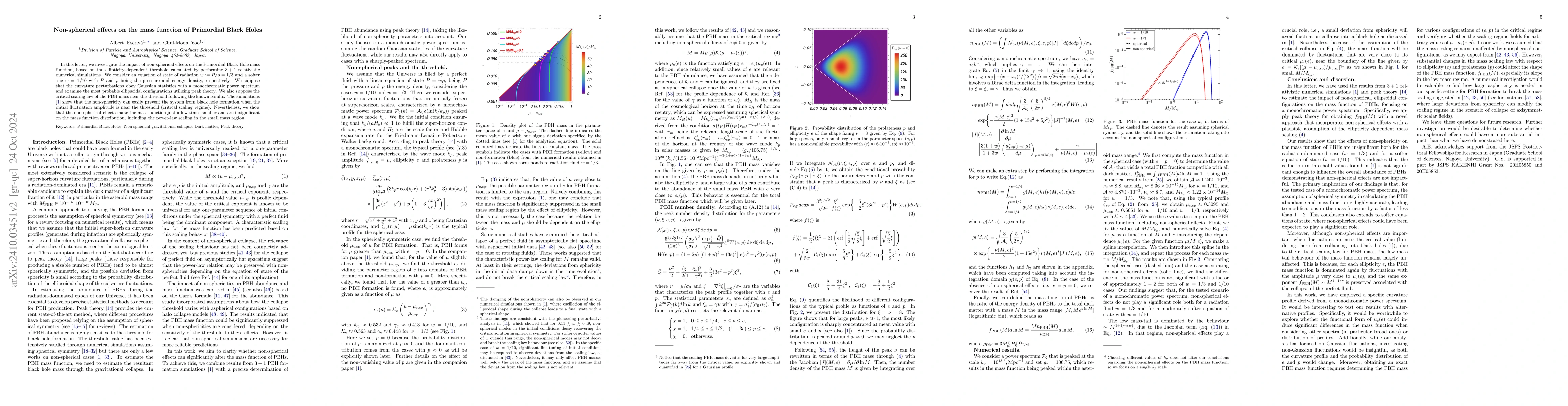Thumbnail for Non-spherical effects on the mass function of Primordial Black Holes