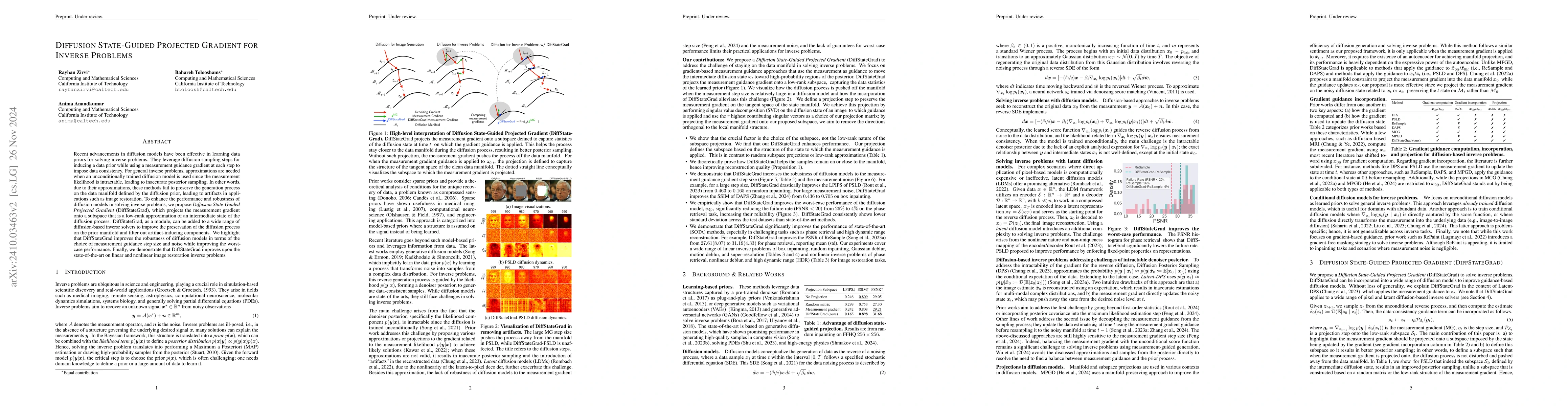 Thumbnail for Diffusion State-Guided Projected Gradient for Inverse Problems