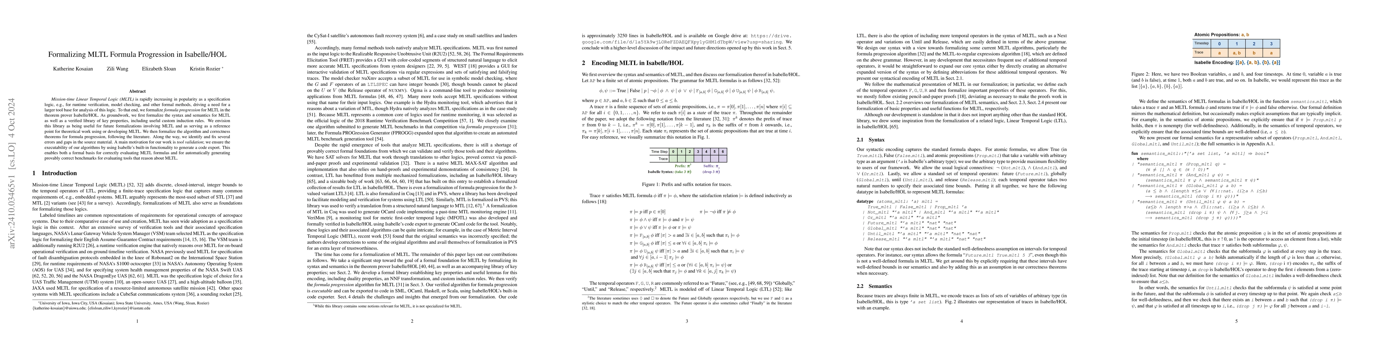 Thumbnail for Formalizing MLTL Formula Progression in Isabelle/HOL
