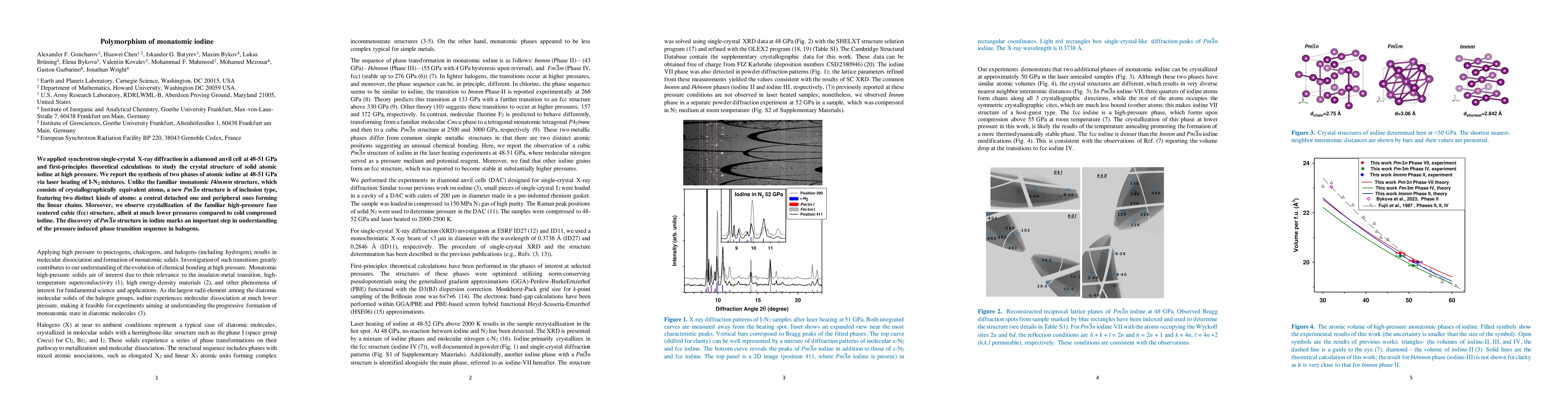 Thumbnail for Polymorphism of monatomic iodine