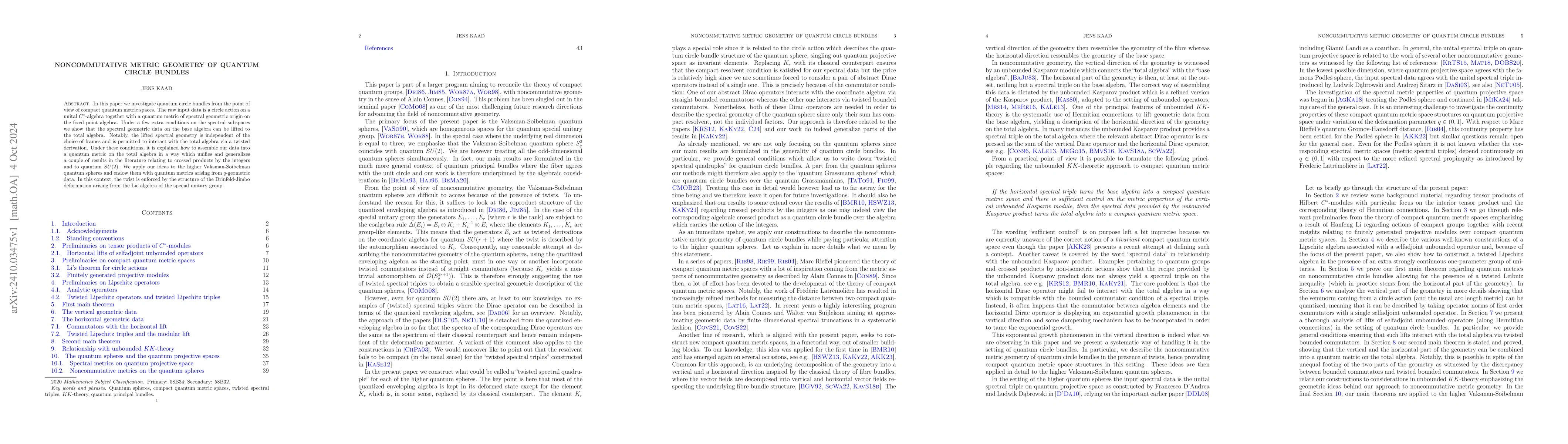 Thumbnail for Noncommutative metric geometry of quantum circle bundles