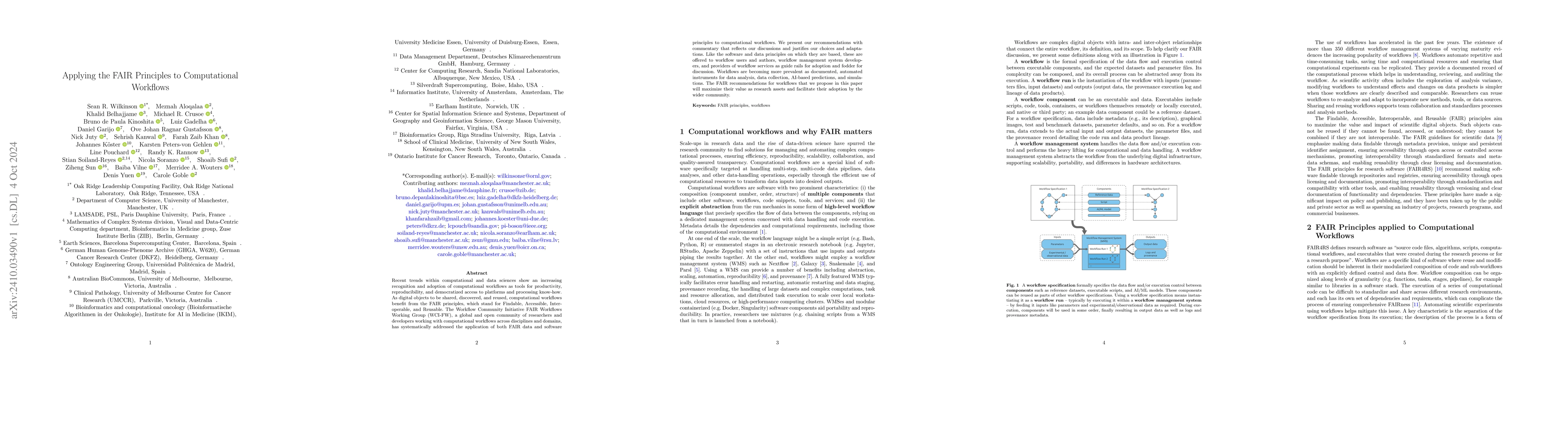 Thumbnail for Applying the FAIR Principles to Computational Workflows