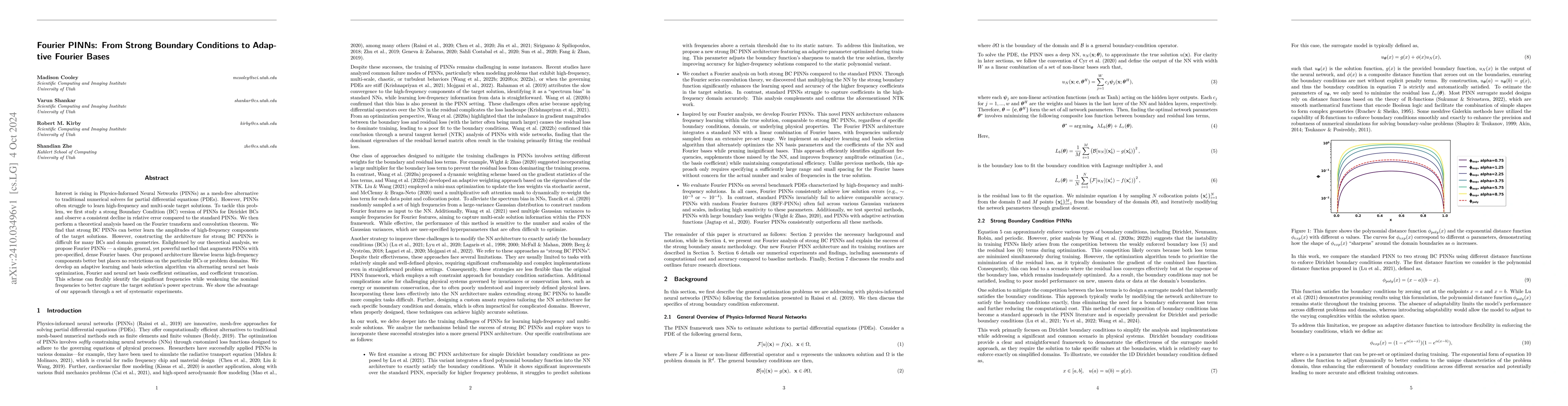 Thumbnail for Fourier PINNs: From Strong Boundary Conditions to Adaptive Fourier Bases