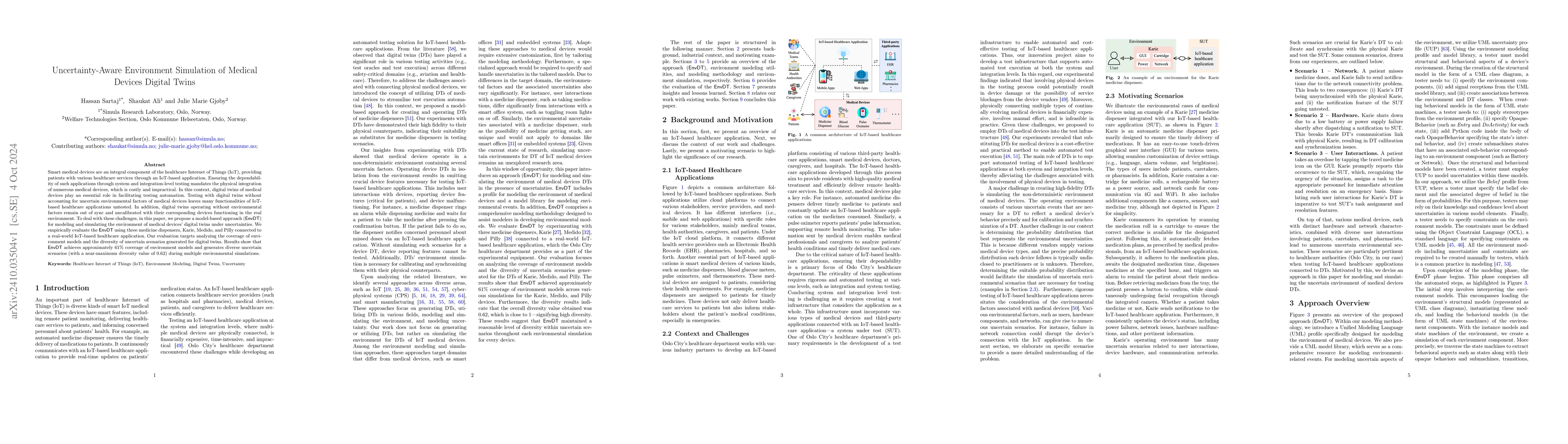 Thumbnail for Uncertainty-Aware Environment Simulation of Medical Devices Digital
  Twins