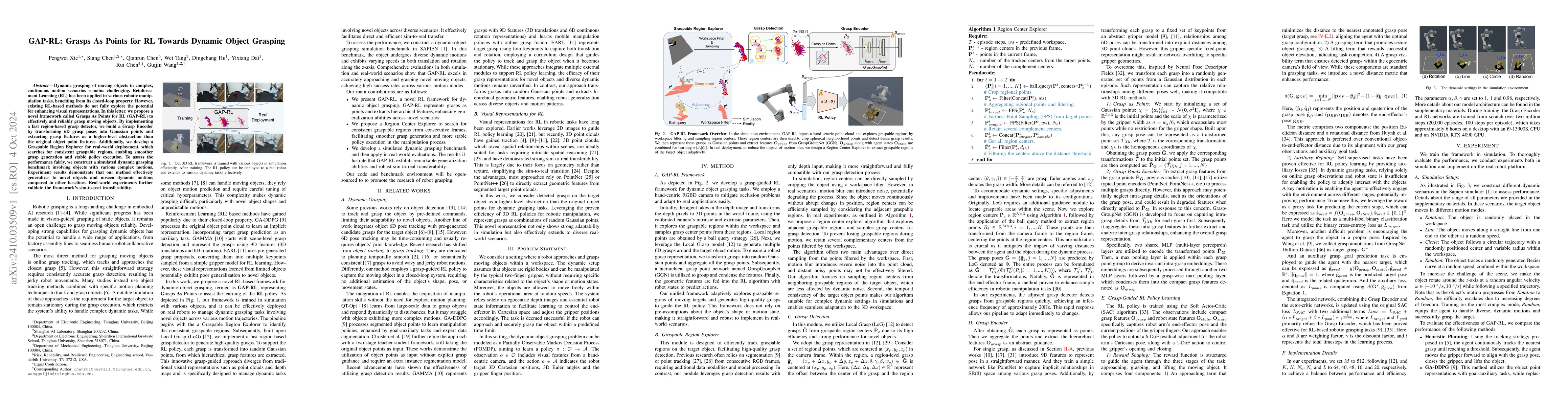 Thumbnail for GAP-RL: Grasps As Points for RL Towards Dynamic Object Grasping