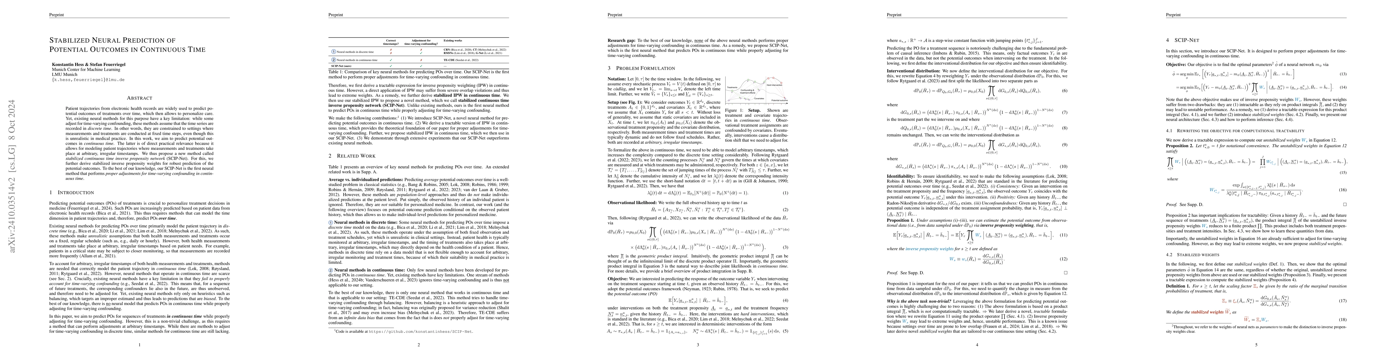 Thumbnail for Stabilized Neural Prediction of Potential Outcomes in Continuous Time