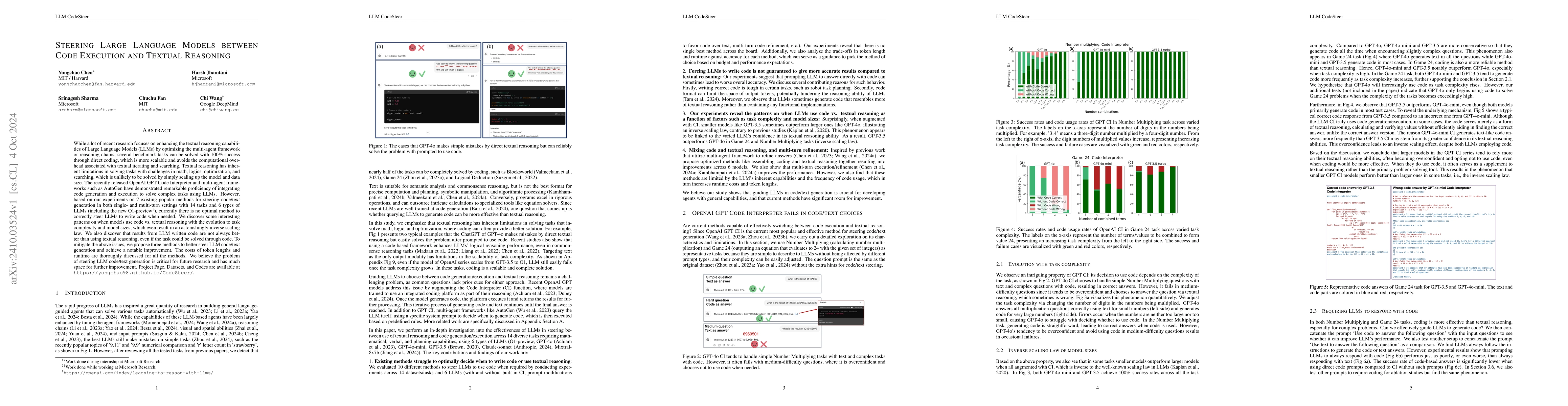 Thumbnail for Steering Large Language Models between Code Execution and Textual
  Reasoning
