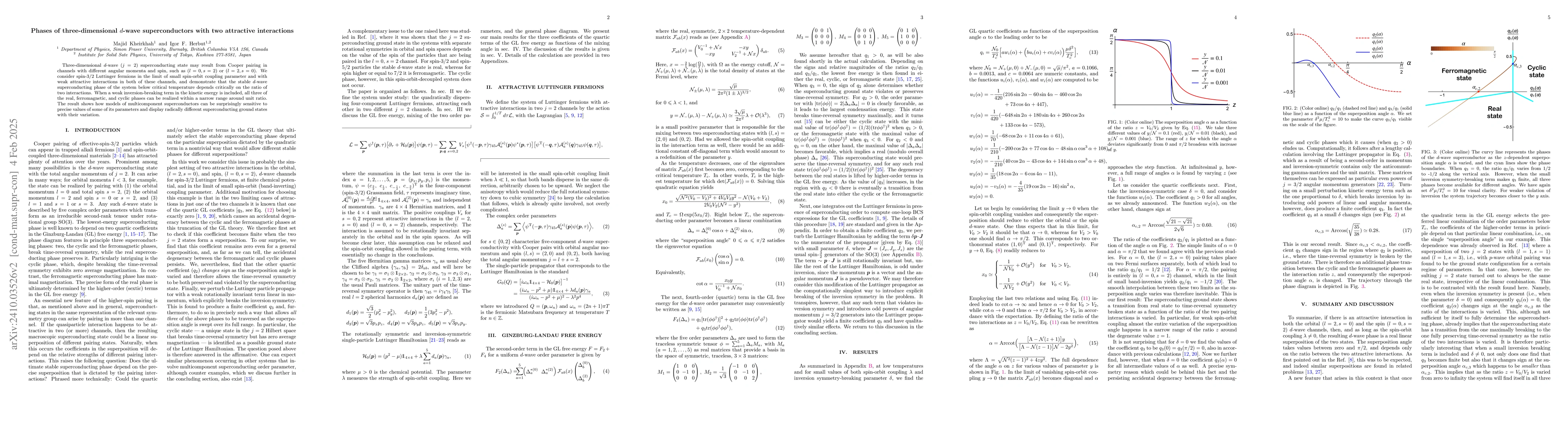 Thumbnail for The phases of three-dimensional $d$-wave superconductors with two
  attractive interactions