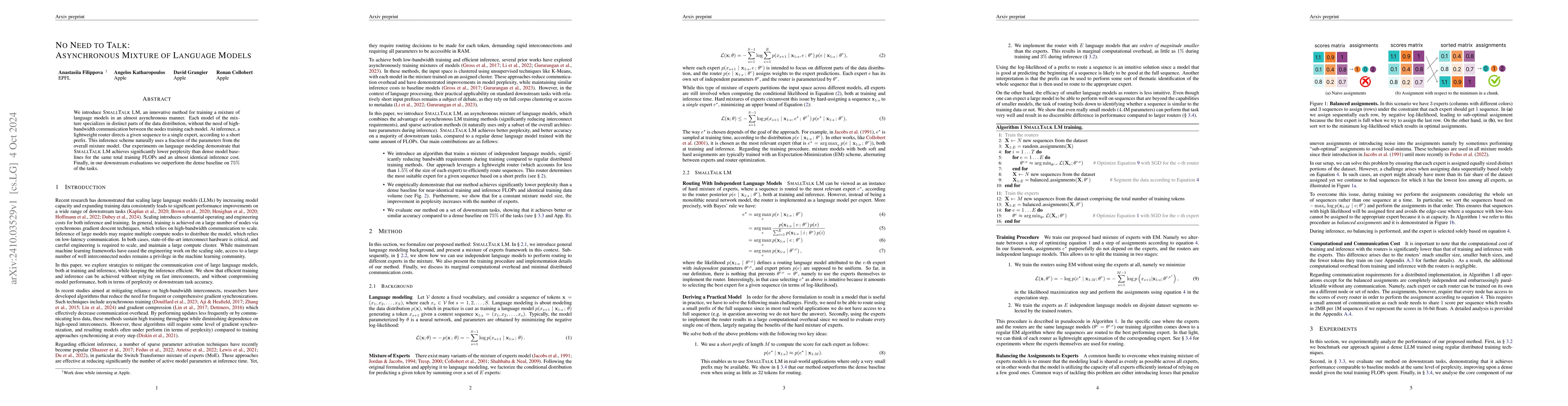 Thumbnail for No Need to Talk: Asynchronous Mixture of Language Models
