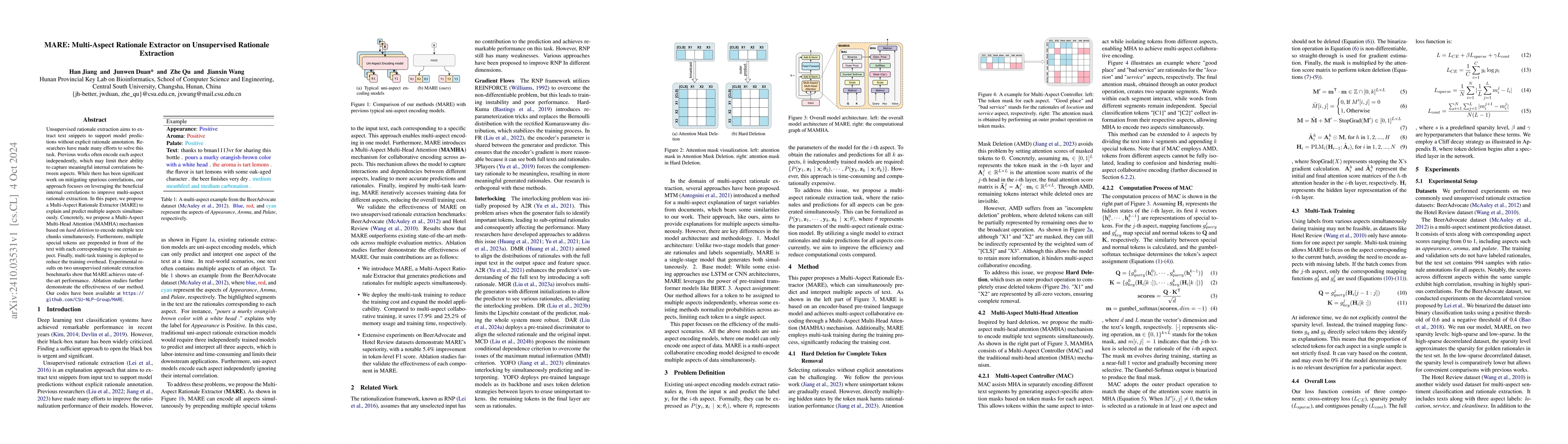 Thumbnail for MARE: Multi-Aspect Rationale Extractor on Unsupervised Rationale
  Extraction