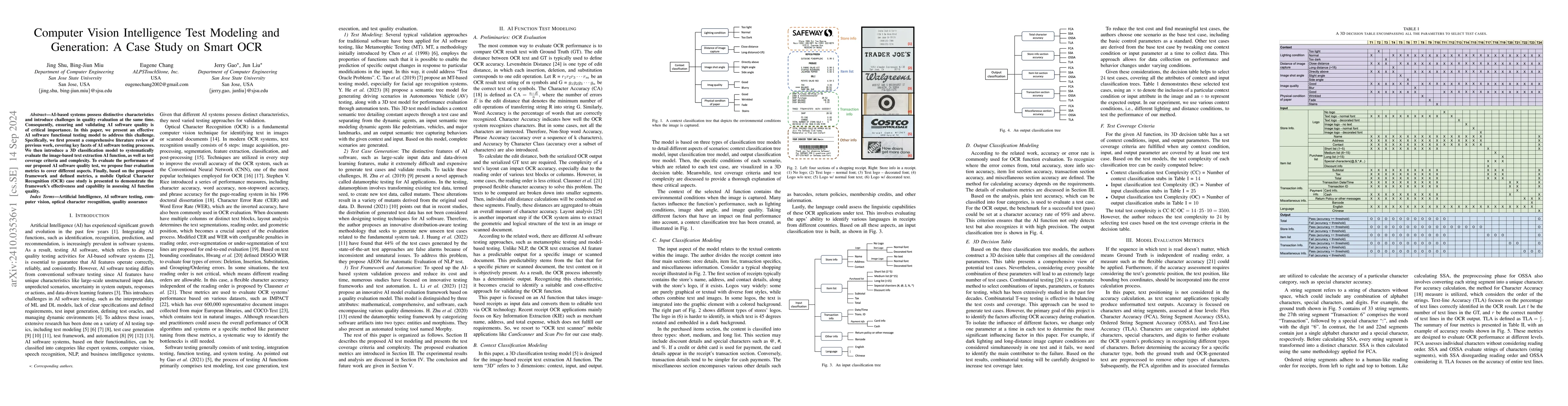 Thumbnail for Computer Vision Intelligence Test Modeling and Generation: A Case Study
  on Smart OCR