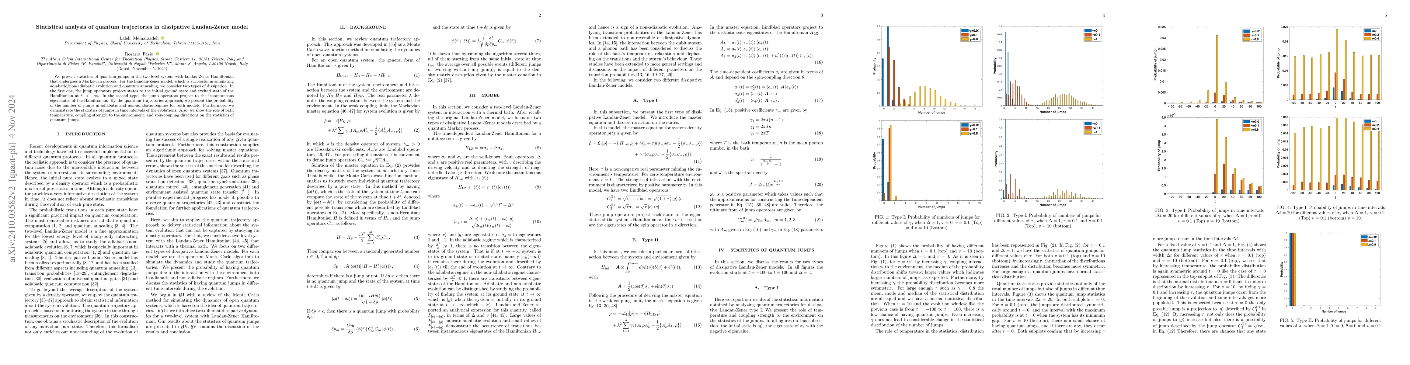 Thumbnail for Statistical analysis of quantum trajectories in dissipative Landau-Zener
  model