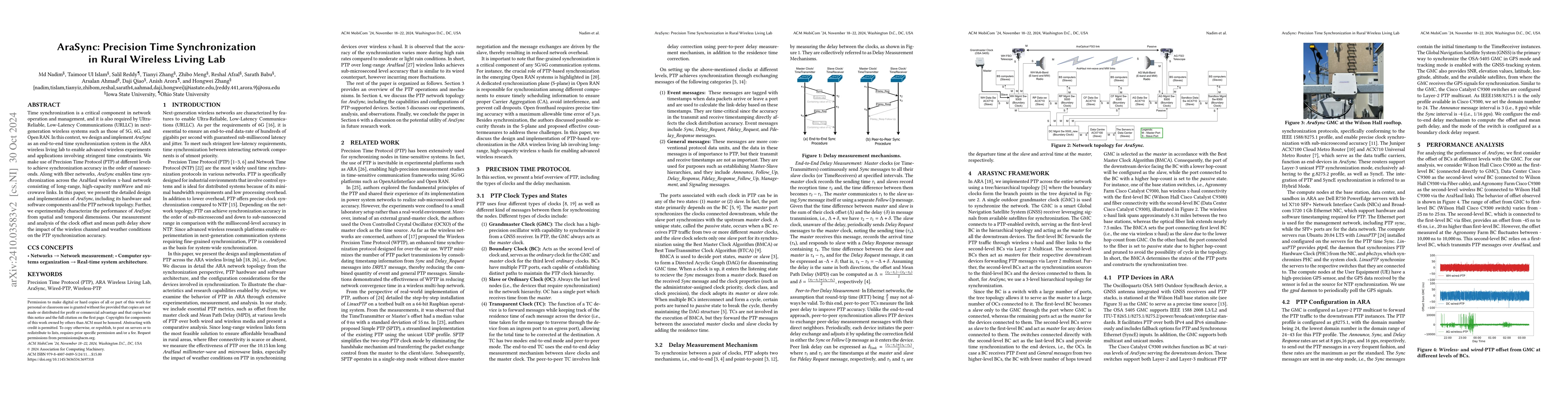 Thumbnail for AraSync: Precision Time Synchronization in Rural Wireless Living Lab