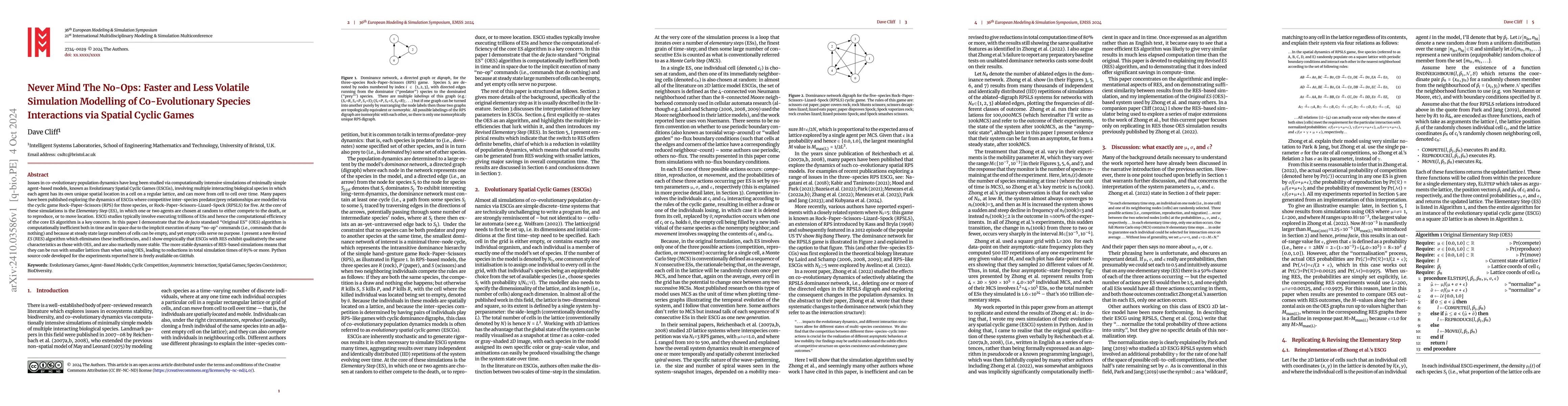 Thumbnail for Never Mind The No-Ops: Faster and Less Volatile Simulation Modelling of
  Co-Evolutionary Species Interactions via Spatial Cyclic Games