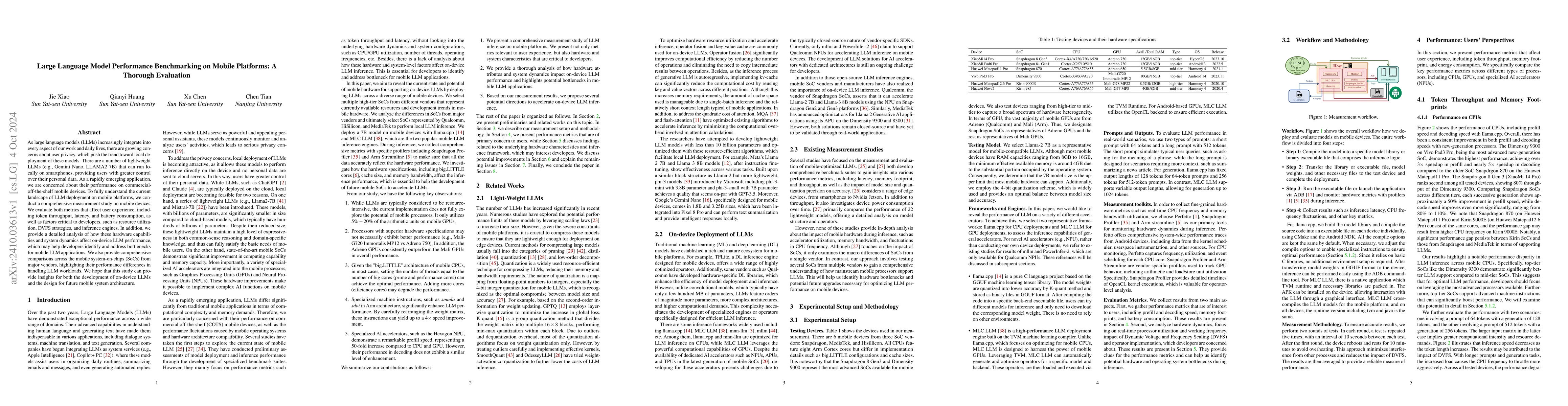 Thumbnail for Large Language Model Performance Benchmarking on Mobile Platforms: A
  Thorough Evaluation