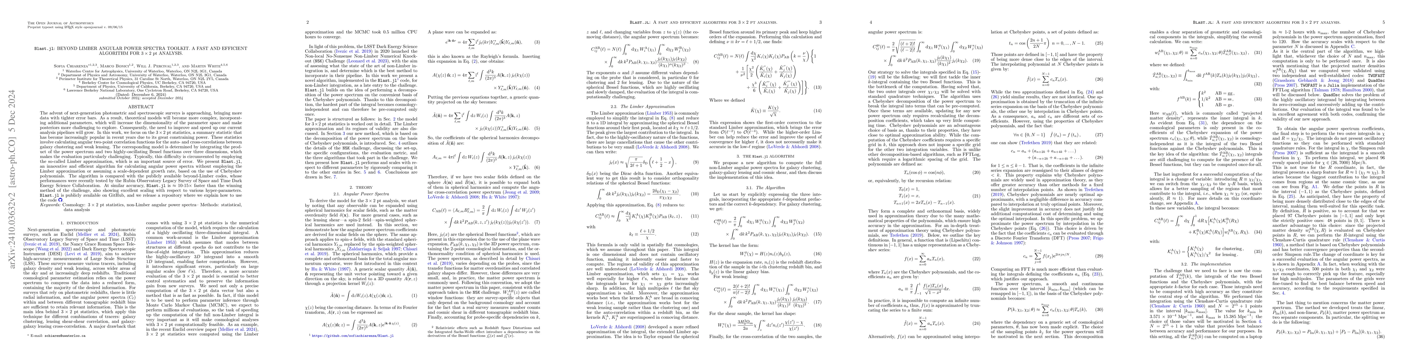 Thumbnail for BLAST: Beyond Limber Angular power Spectra Toolkit. A fast and efficient
  algorithm for 3x2 pt analysis