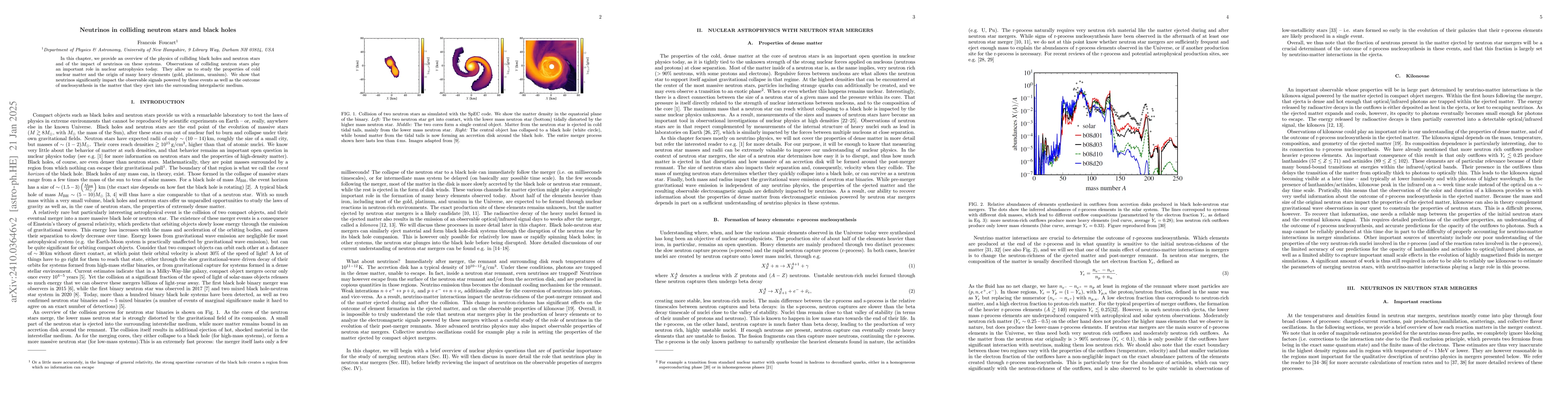 Thumbnail for Neutrinos in colliding neutron stars and black holes