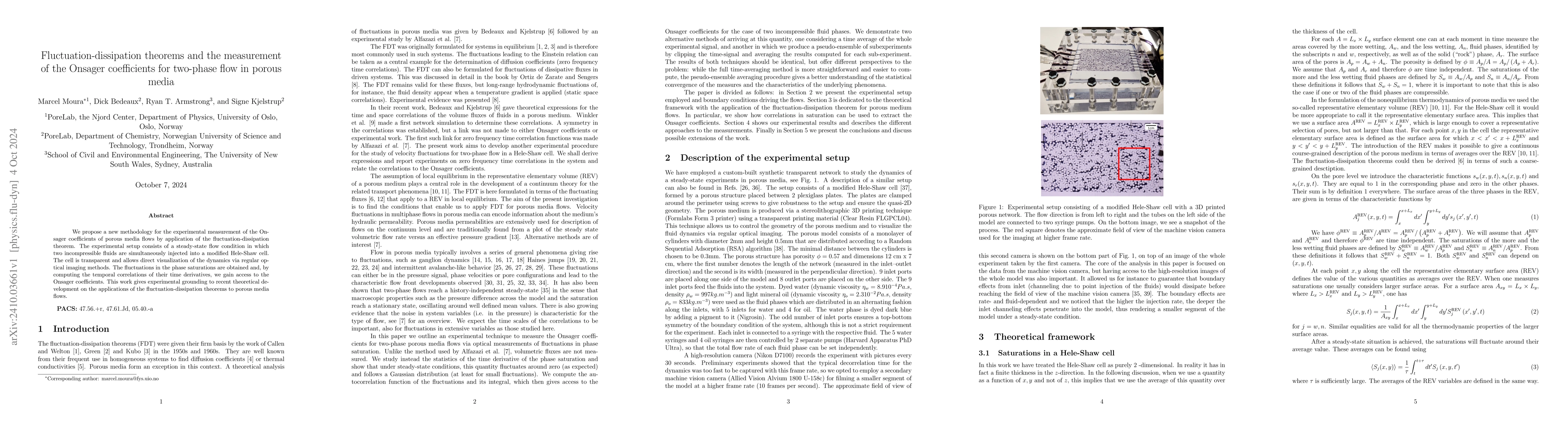 Thumbnail for Fluctuation-dissipation theorems and the measurement of the Onsager
  coefficients for two-phase flow in porous media