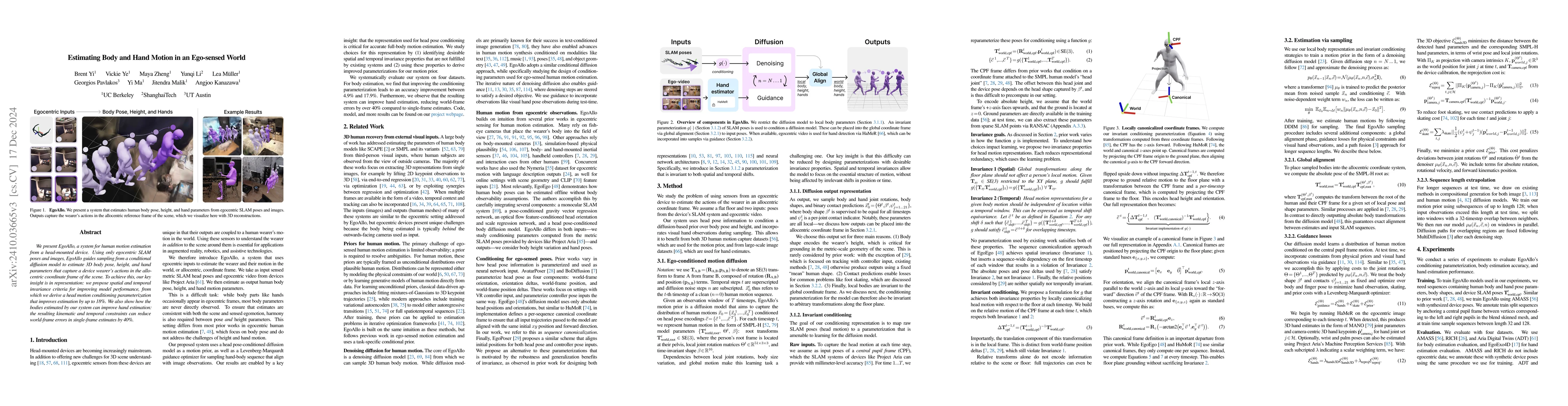 Thumbnail for Estimating Body and Hand Motion in an Ego-sensed World
