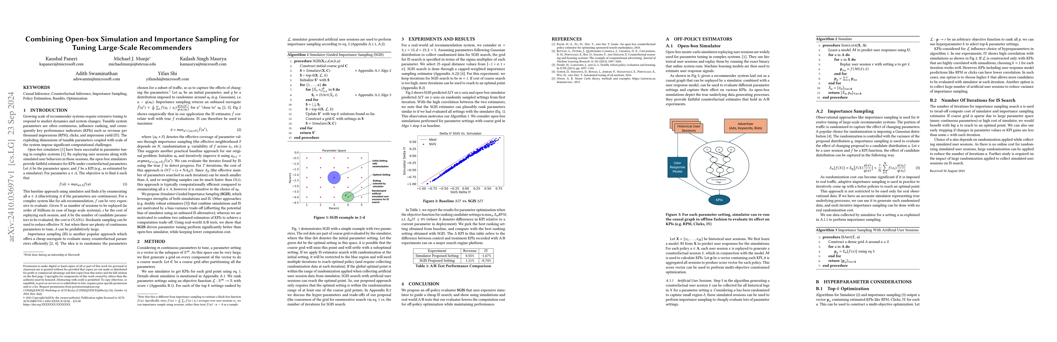 Thumbnail for Combining Open-box Simulation and Importance Sampling for Tuning
  Large-Scale Recommenders