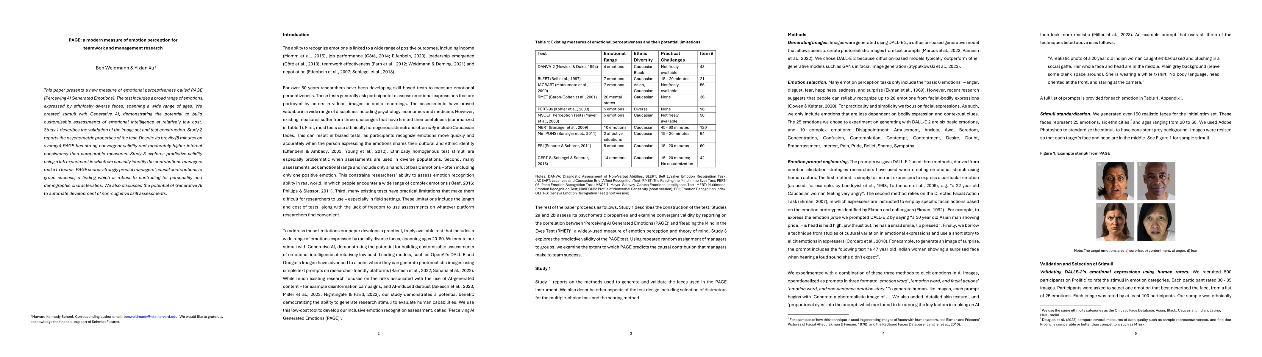 Thumbnail for PAGE: A Modern Measure of Emotion Perception for Teamwork and Management
  Research